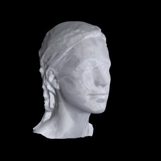 STEG 1: N�r selskapet Eyetronic tar bilde av deg, starter de med et alvorlig ansikt som de lager en 3D-modell av. Foto: EYETRONIC