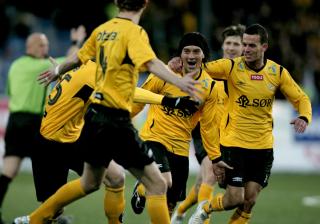 FOR EN START: Christian Bolanos scoret to ganger i sin tippeligadebut, men det var likevel bare nok til ett poeng i Drammen. Foto: Stian Lysberg Solum/Scanpix