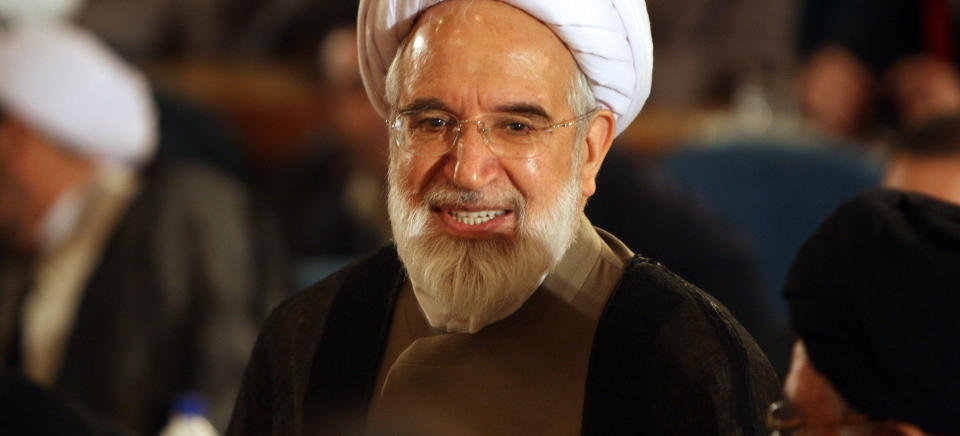 VIL IKKE DELTA I DEN OFFISIELLE VALGGRANSKNINGEN: To av tre utfordrerkandidater, Hossein Mousavi og Mehdi Karroubi (bilde) ved det iranske presidentvalget har takket nei til � delta i granskningen av p�st�tt valgjuks i regi av Vokterr�det. Foto: AFP PHOTO/SCANPIX