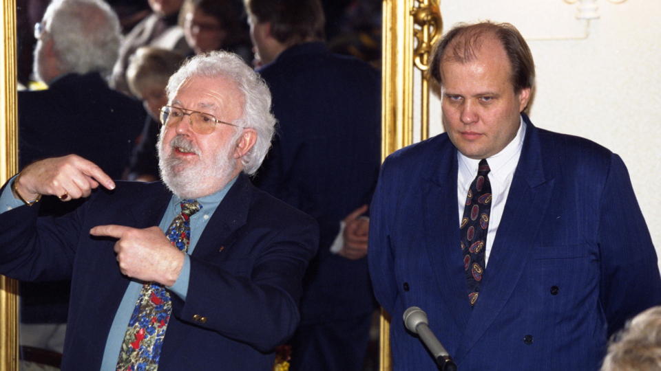 VIL DRIVE UT DEMONER: Pastor Jan-Aage Torp, her fotografert sammen med Grahame Hazell - president av Exodus International, som hevder han kan �kurere� homofile. Arkivfoto: Eivor Eriksen