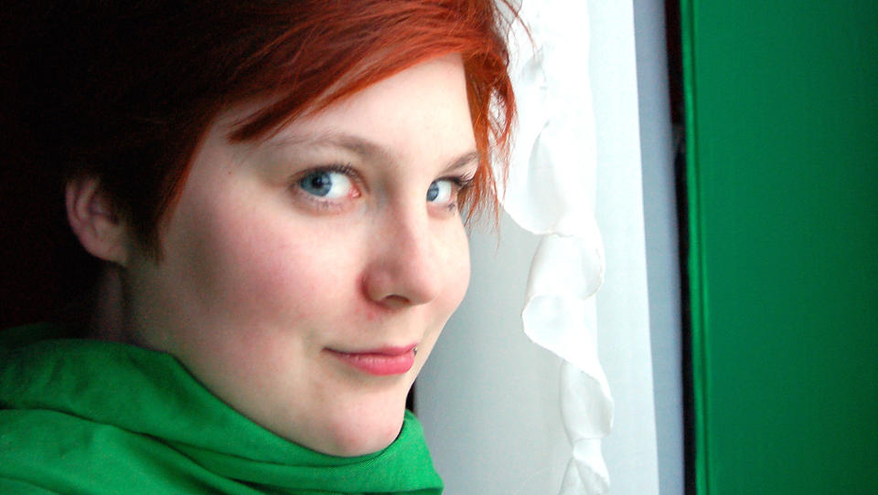 M�NEDENS POET: Johanne Hauge skrev m�nedens beste dikt p� Skolekammeret i februar. Foto: PRIVAT