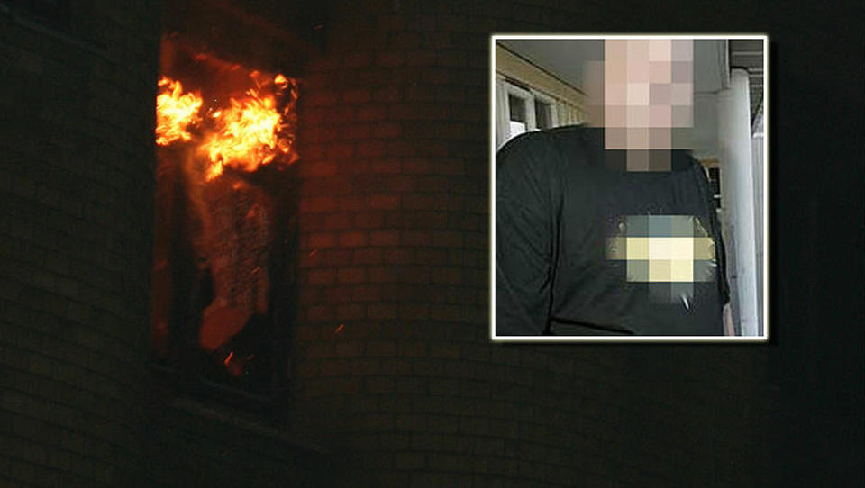 BILDET FRA BAKG�RDEN: Dette var det andre bildet 46-�ringen sendte Dagbladet.no. Siktede er selv filmet p� �stedet.