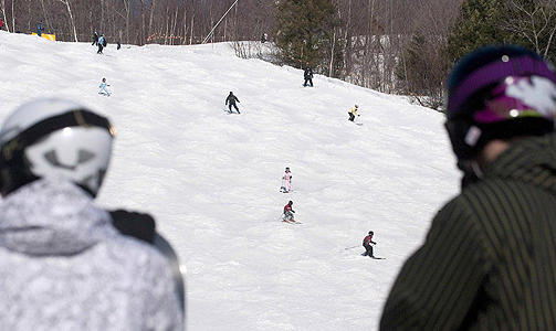 MONT TREMBLANT: Det var i dette skianlegget at Richardson falt p� mandag. Foto: AP / THE CANADIAN PRESS / PETER MCCABE / SCANPIX