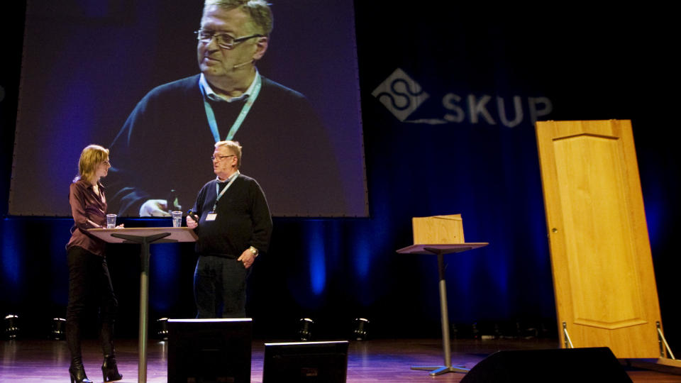 LA FREM BEVIS:  Privatetterforsker Tore Sandberg la frem nye bevis i Orderudsaken p� SKUP-konferansen i T�nsberg fredag ettermiddag. Foto: H�kon Mosvold Larsen / SCANPIX
