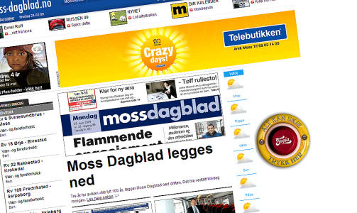 Faksimile: MOSS DAGBLAD I DAG