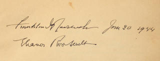 FRANKLIN OG ELEANOR: Ekteparets signaturer Foto: REUTER/Julien's Auctions