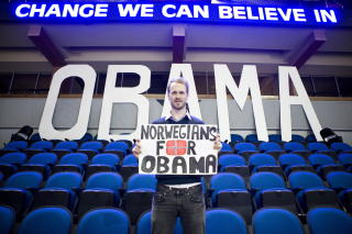 NORDMANNEN FOR OBAMA: Engasjementet ble lagt merke til. Foto: RICHARD ERIKSEN