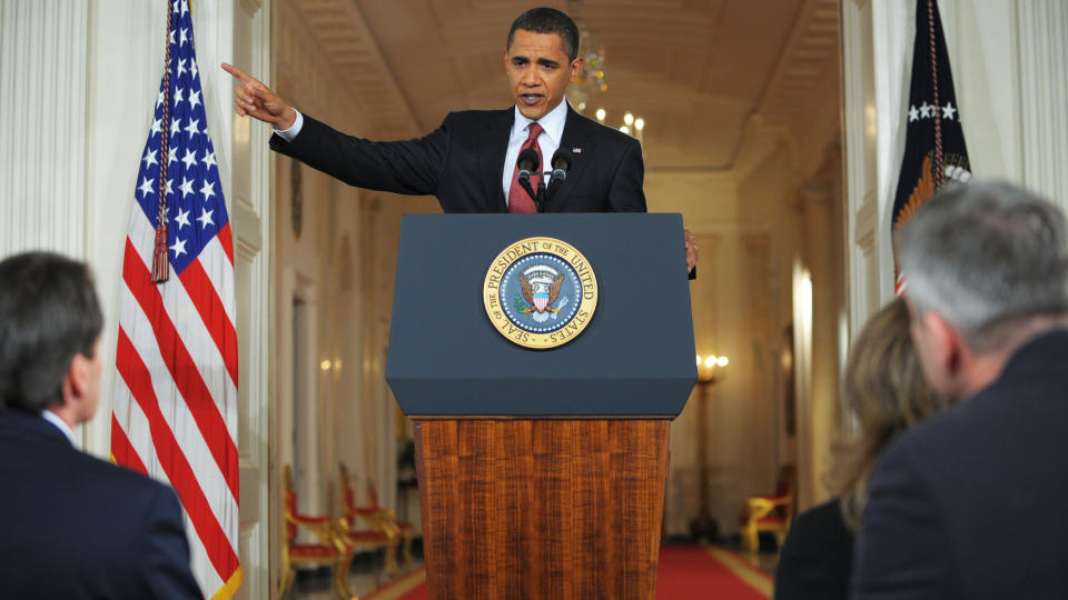 INVITERER LEDERE: Barack Obama inviterer Midt�sten-ledere til Det hvite hus for samtaler de n�rmeste ukene. Foto: AFP/SCANPIX