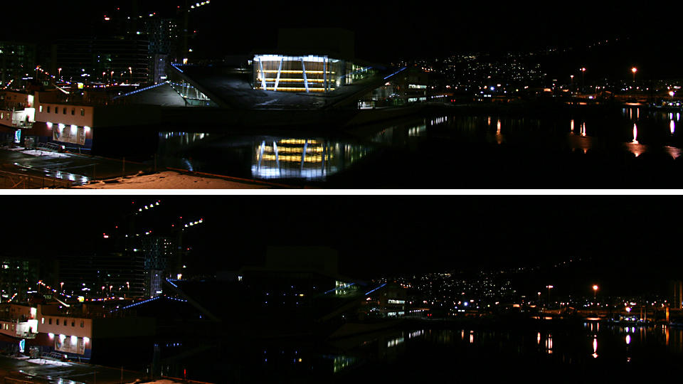 OPERAEN SLUKKET LYSENE: Operaen i Oslo er blant landemerkene som markerer Earth Hour i Norge. Foto: HARALD S. KLUNGTVEIT