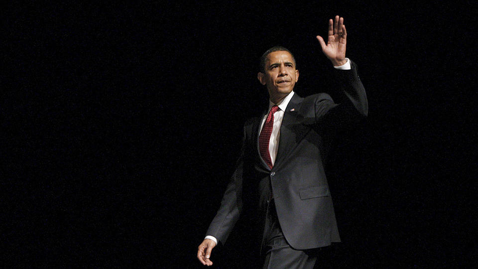 VISJON�R: President Barack Obama vil samle verdens tungvektere i Washington - for � sikre en ny klimaavtale i K�benhavn i desember. I dag er Obama-administrasjonen p� plass i Bonn, der 190 nasjoner begynner arbeidet med en forbedret avtale. Foto: JIM YOUNG / REUTERS / SCANPIX