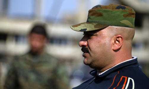 ARRESTERT:Sahwa-leder Adil Mashhadani ble arrestert av irakisk politi tidlig i g�r ettermiddag. Foto: AFP/ALI YUSSEF/SCANPIX