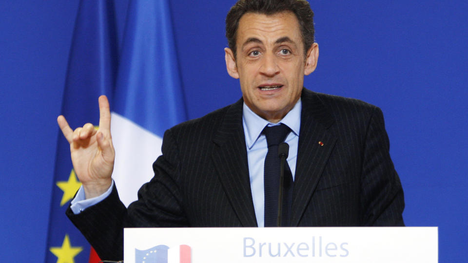 OFFENSIV: President Nicolas Sarkozy er p� offensiven f�r G20-m�tet i London. Foto: REUTERS/Francois Lenoir /SCANPIX