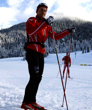 BLIR DET BARNESKIRENN HER? Petter Northug har besiktiget OL-l�ypene i Whistler.Foto: Tormod Brenna