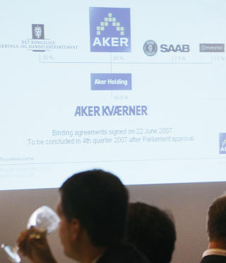 EIERSTRUKTUREN: Slik er Aker Solutions (tidligere Aker Kv�rner) eid.
Foto: Heiko Junge / SCANPIX .