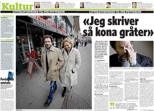 FLYTTET: Kulturstoffet er flyttet bakover i avisa, men innledes fortsatt med aktuelt nyhetsstoff.