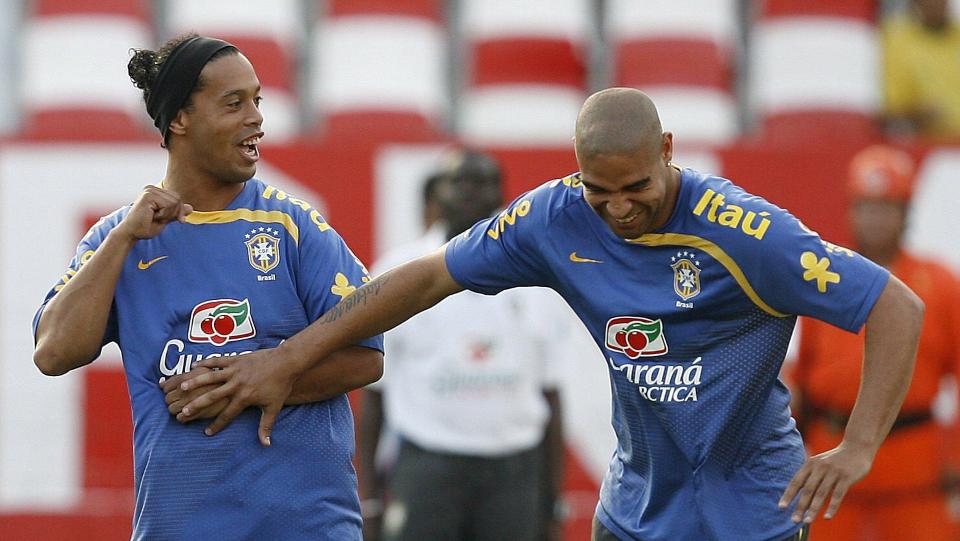 TYPE MED TR�BBEL: Adriano har slitt med problemer utenfor fotballbanen tidligere, men alt virket i orden under landslagssamlinga med Brasil. S� forsvant han.  Foto: SCANPIX/EPA/ANTONIO LACERDA