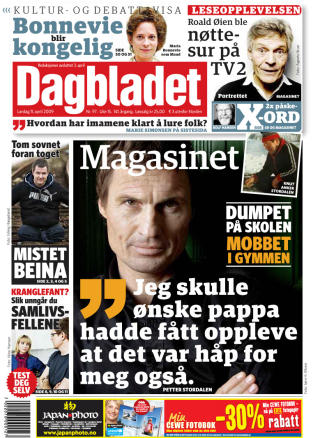 DAGENS PAPIRAVIS:  Dagbladet i dag.