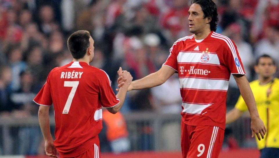 TR�STEM�L: Franck Rib�ry stod for Bayern M�nchens eneste m�l p� 180 minutter mot Barcelona. Begivenheten ble ikke akkurat markert med utagerende scenrer. Foto: SCANPIX/EPA/TOBIAS HASE