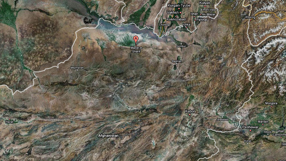  Den norske offiseren i e-tjenesten ble drept av veibombe nord i Afghanistan, vest for byen Mazar-e Sharif. Kart: Google