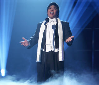 AMBISJONER: - Jeg skal bli den neste Pavarotti, sier Norske talenter-finalist H�kon Ricardo Storstadmo (14). Foto: STELLA PICTURES