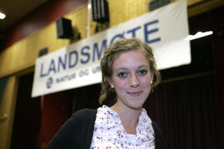 SKUFFET OVER JENS: Natut og Ungdom-leder Ingeborg Gj�rum.
Foto:  Knut Falch / SCANPIX .