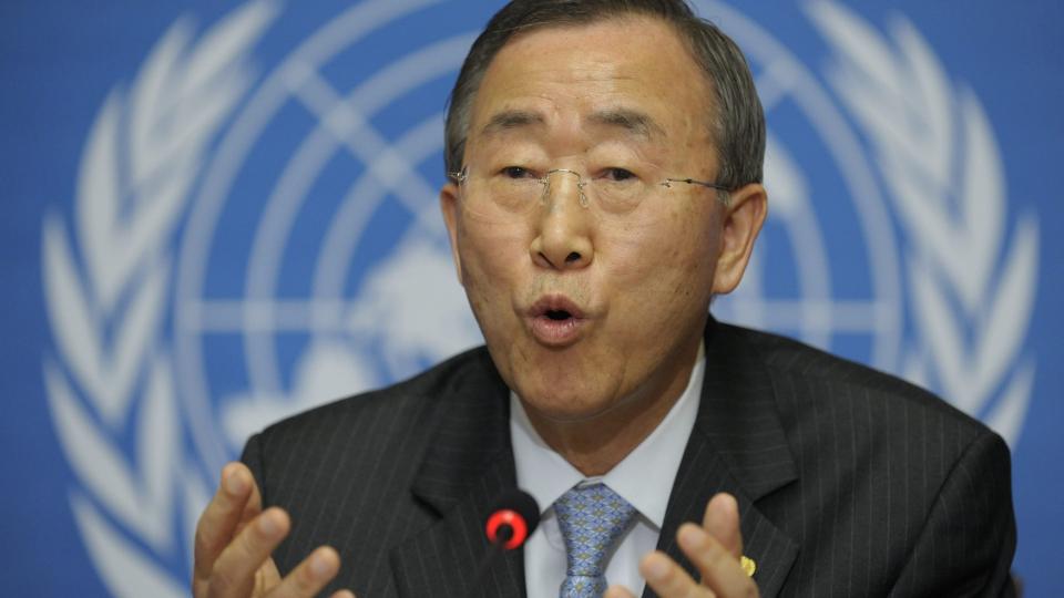 VEDTATT: Erkl�ringen mot rasisme ble vedtatt under FN-konferansen i Geneve. Her er generalsekret�r i FN Ban Ki-moon p� konferansens f�rste dag. Foto: AP/SCANPIX