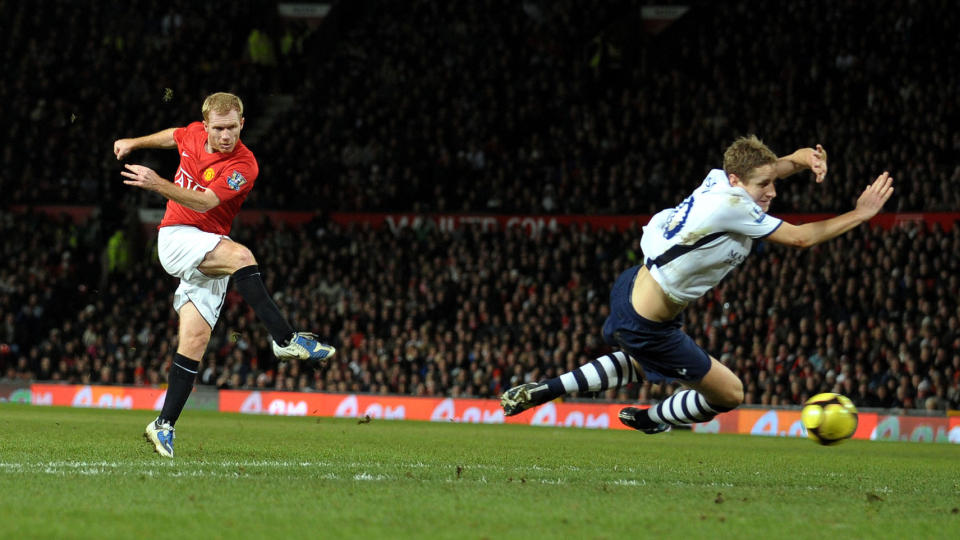 JUBILEUMSKVELD: Paul Scholes runder i kveld 600 kamper for Manchester United. Foto: AFP