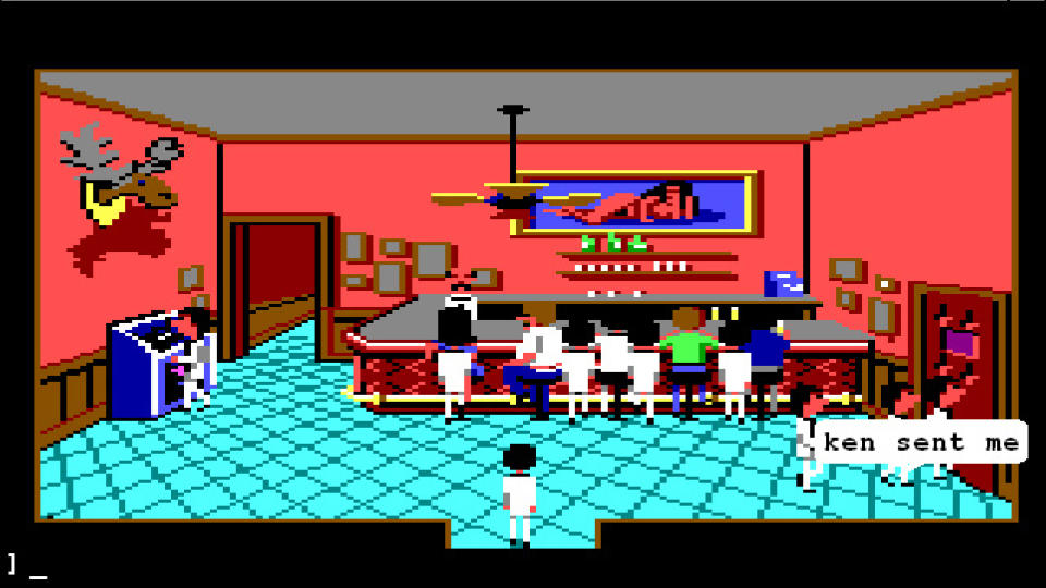 LETT KAOS: Det kan fort bli rotete n�r mange skal spille �Leisure Suit Larry in the Land of the Lounge Lizards� samtidig. Men det er moro for det.