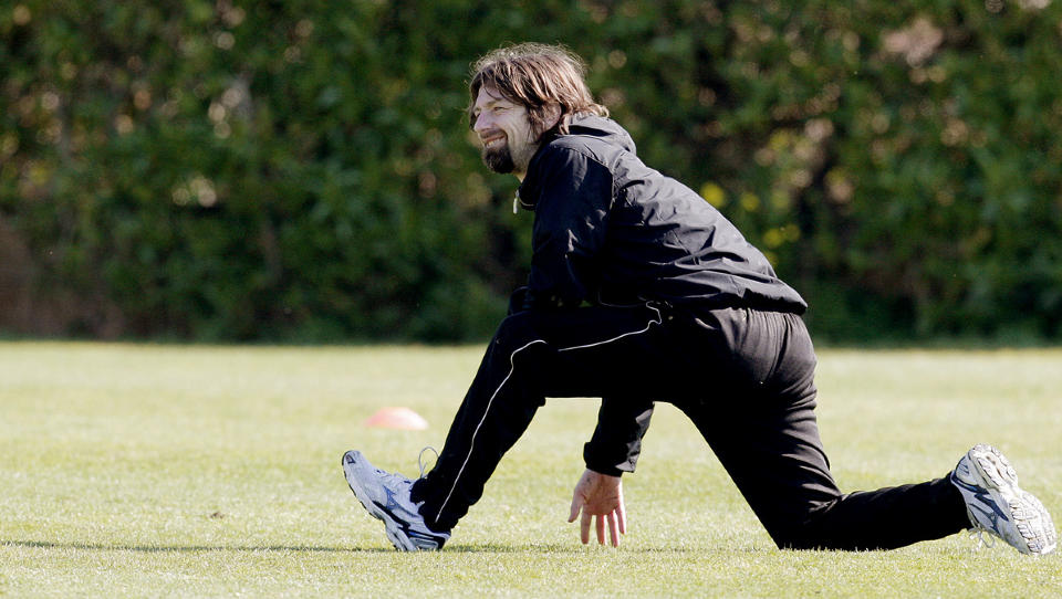 TESTES I MORGEN: Erik Mykland er aktuell for comeback i Tippeligaen mot Troms� p� s�ndag. Myggen testes med ball p� Start-trening i morgen. Dette bildet er fra La Manga tidligere i �r.Foto: Stian Lysberg Solum, Scanpix