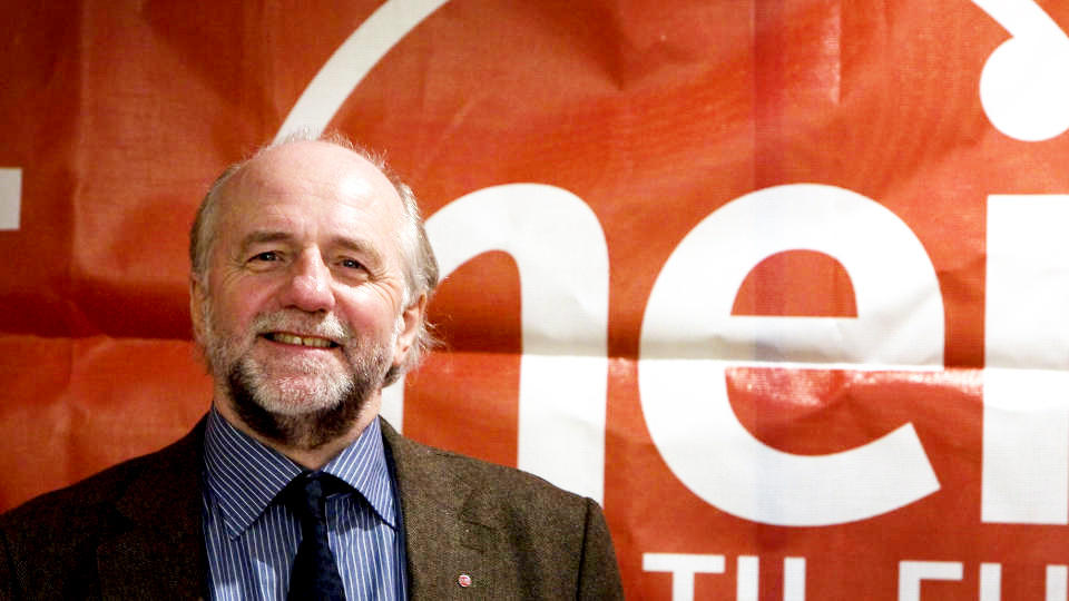 BER LANDSM�TE TROSSE SPONHEIM: Leder i Nei til EU Heming Olaussen.
Foto: Gorm Kallestad / SCANPIX .