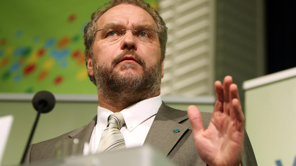 LANDSM�TE: Venstre-leder Lars Sponheim m� se at partiet f�r 3,9 prosent p� m�lingen Synovate har utf�rt for Dagbladet.
Foto: Alf Ove Hansen / SCANPIX