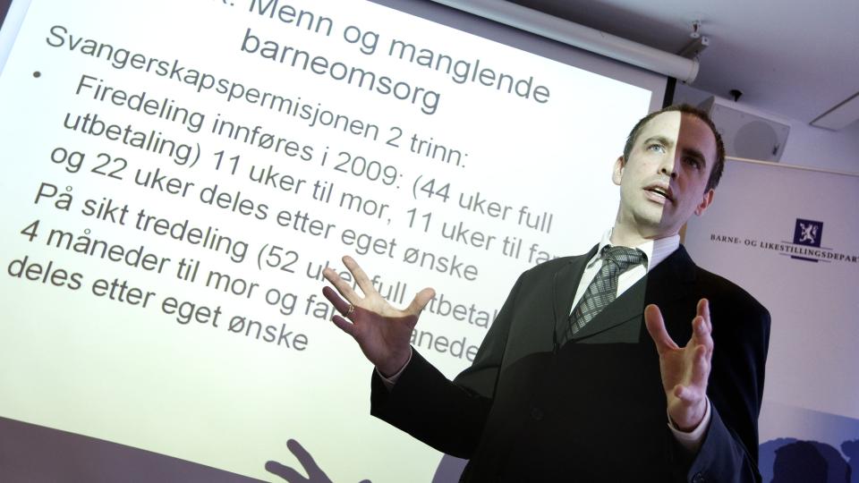 MENN TIL KVINNEYRKER: Regjeringer har satt seg som m�l � �ke ansattprosenten for menn til 20, en prosentsats Stokkan-Grande synes er alt for lav. 
Foto: H�kon Mosvold Larsen / SCANPIX