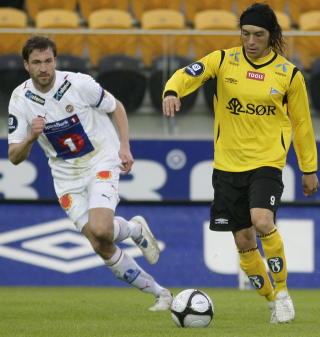 P� TOPP: Cristian Bolanos fikk h�yest snittscore denne runden, og topper ogs� Folkeb�rsen sammenlagt etter seks serieomganger. Troms�s Miika Koppinen ligger forel�pig p� 53. plass. 
Foto: Tor Erik Schr�der, Scanpix