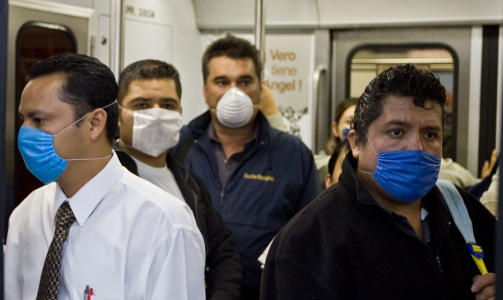 MEXICO CITY:  Sju personer er bekrefet d�de av svineinfluensa i Mexico.  AFP PHOTO/Ronaldo Schemidt