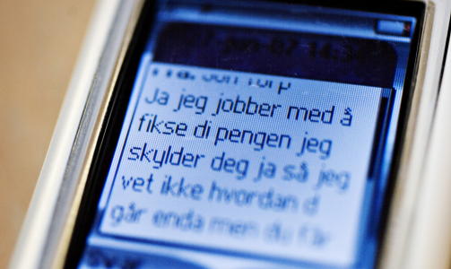 TASTER MYE: Her er en av meldingene Skaar Torp har sendt n�r en av kvinnene har fattet mistanke. Foto: Sveinung Uddu Ystad