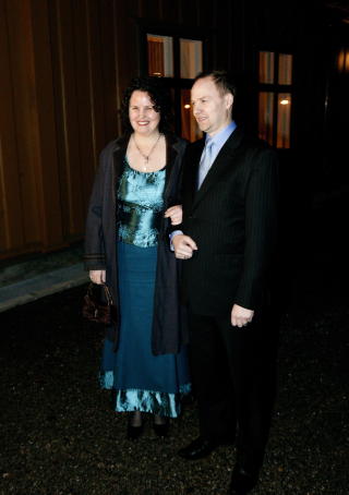 FESTKLARE: Sylvia og ektemannen Geir Granrud er klare
for regjeringens nytt�rsmiddag i januar i fjor.