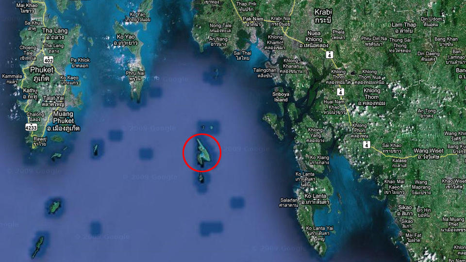 BR�TT SYK: En kvinne (22) ble br�tt syk og d�de p� denne �ya i Thailand, bekrefter UD. Kart: Googlemaps
