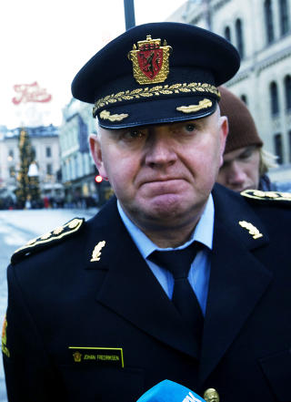 - IKKE INFO OM BR�K: Johan Fredriksen, som har oppsynet med politiets planlegging av demonstrasjoner i Oslo, h�per og tror demonstrantene holder seg til ytringer og ikke gj�r noen fysiske utfall. Akrivfoto: SCANPIX