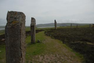 STORVEIS: Monumenter som Ring of Brogdar på Orknøyene interesserte germanistene, som mente islendingene var de mest raserene av alle germanerne. De bodde så avsides. Foto: ASTRID MELAND STORVEIS: Monumenter som Ring of Brogdar på Orknøyene interesserte germanistene, som mente islendingene var de mest raserene av alle germanerne. De bodde så avsides. Foto: ASTRID MELAND