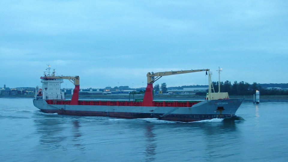 KAPRET: Frakteskipet MV Victoria ble i dag kapret av somaliske pirater. Foto: AFP PHOTO/SCANPIX