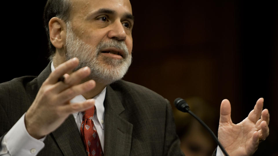 - FORHINDRET EN DYP �KONOMISK DEPRESJON: Derfor mener tidsskriftet Foreign Policy at USAs sentralbanksjef Ben Bernanke fortjener topplassen p� lista over 2009s kloke hoder. Foto: AFP/Paul J. Richards