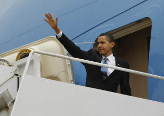 PRESIDENTENS FLY: Flyet kalles Air Force One n�r presidenten er om bord. Foto: AP/Gerald Herbert/Scanpix