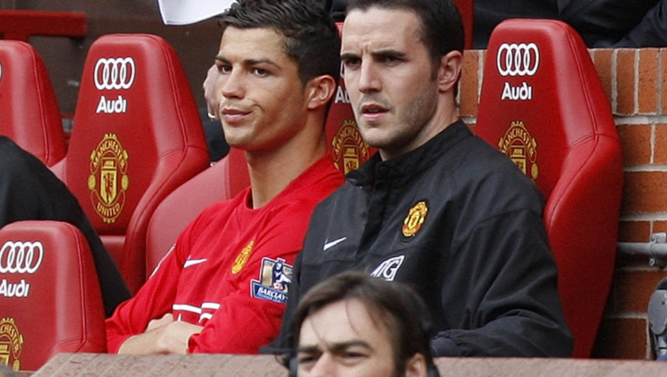 SUTRET: Cristiano Ronaldo var ikke enig i avgj�relsen til manager sir Alex Ferguson. Foto: AP