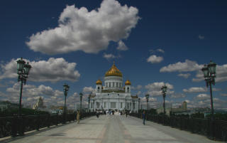 VERDENS H�YESTE: Den russiskortodokse Frelseren Kristus-katedralen i Moskva. Det var her Alexander Rybak tente sju lys for sine n�rmeste. Foto: GREG M via Flickr/CREATIVE COMMONS