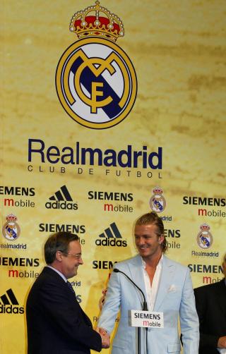 STORE STJERNER, LITE GULL: To seriemesterskap p� seks �r m� sies � v�re skuffende for et lag med spillerne som Real r�det over. David Beckham var en av dem. Foto: SCANPIX/AFP/Christophe SIMON