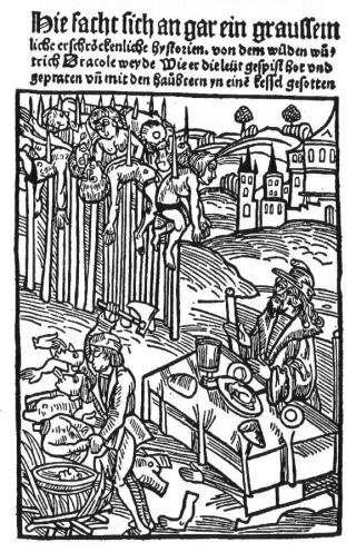 MORBID: I flere tresnitt framstilles beretningen om at Vlad likte � spise ute der han kunne se spiddede ofre.