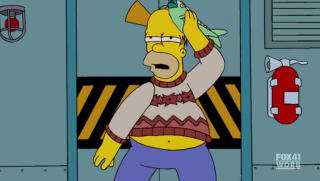 P�VIRKET: Homer blir ikke bare p�virket av norsk brennevin.