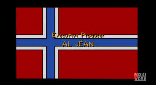 GOD REKLAME: Ikke mange lands flagg f�r pryde en av USAs mest popul�re tv-serier som dette.
