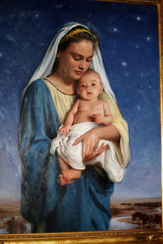 JOMFRUF�DSEL: Dette var ikke den opprinnelige kristne forestillingen om Jesu unnfangelse. Hverken Paulus eller Markus nevner noe om at Jesus skal ha blitt unnfanget uten sex. Troen p� jomfruf�dsel kommer f�rst frem i evangeliene skrevet etter Markusevangeliet. Foto: AFP/Greg WOOD