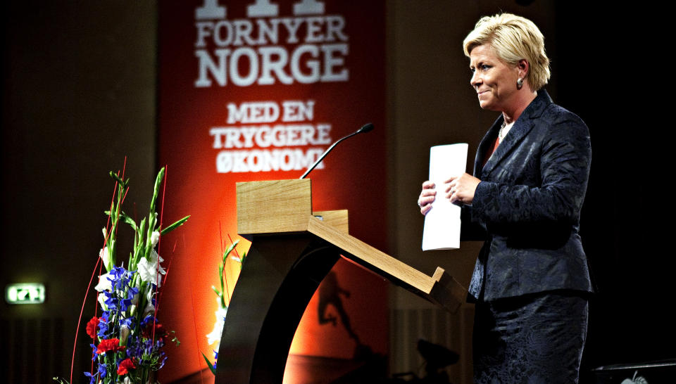 FRIR TIL KVINNENE: Siv Jensen skal i dag holde sin f�rste tale som partileder, og ikke formann, p� Fremskrittspartiets landsm�te i ettermiddag. Foto: NINA HANSEN